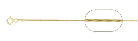 010-.8MM Yellow Gold Plated Snake Chain .925 Solid Sterling Silver Available in 16"- 22" inches NEW