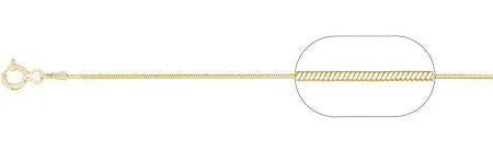 <span>CLOSEOUT 20% OFF! </span> 020-1MM Yellow Gold Plated Snake Chain .925 Solid Sterling Silver Available in 16"- 26" inches NEW