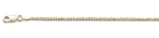025-1.4MM Yellow Gold Plated Crisscross Chain .925 Solid Sterling Silver Available in 16"- 22" inches NEW
