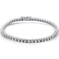 <span style="color:purple">SPECIAL!</span>1.00ct 14KT White Gold Diamond Miracle Illusion Tennis Bracelet 7" Long