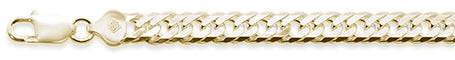 <span>CLOSEOUT 20% OFF! </span> 140 7.5MM DOUBLE Link Yellow gold plated .925 Sterling Silver Chain 8-28" Available NEW