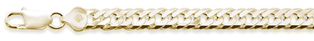 <span>CLOSEOUT 20% OFF! </span> 140 7.5MM DOUBLE Link Yellow gold plated .925 Sterling Silver Chain 8-28" Available