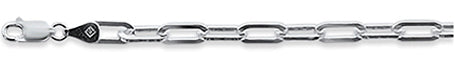 <span>CLOSEOUT 20% OFF! </span>160 6MM Square Forzatina Chain .925 Solid Sterling Silver Sizes 8"-28" Inches NEW
