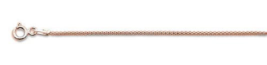 1.4MM Rose Gold Plated Popcorn Chain .925 Solid Sterling Silver Available in 16-22" NEW
