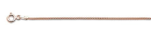 1.4MM Rose Gold Plated Popcorn Chain .925 Solid Sterling Silver Available in 16-22"
