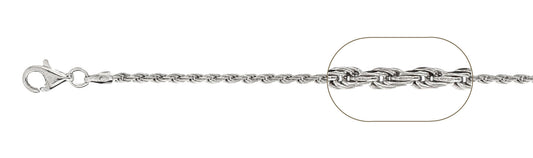 040 2MM Rope Chain .925 Solid Sterling Silver Size 30"