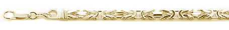 <span>CLOSEOUT 20% OFF! </span> 100 4.5MM Yellow Gold Plated Square Byzantine .925 Sterling Silver Chain 8-28" NEW