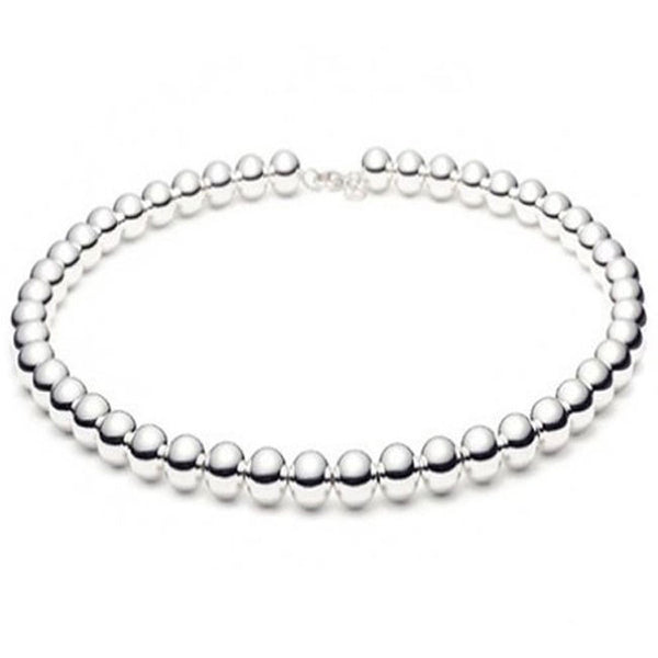 Sonara Jewelry-10MM Ball Bead Chain .925 Solid Sterling Silver Sizes 7.5-8  and 16-18