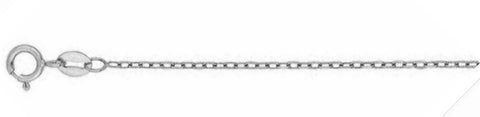 035- .7MM Cable Chain .925 Solid Sterling Silver Available in 16"- 24" inches