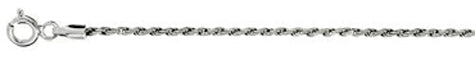 025-1.2MM Rhodium Plated Loose Rope Chain .925 Solid Sterling Silver Sizes 16-20" NEW