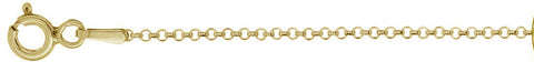 020-1.8MM Yellow Gold Plated Rolo Chain .925  Solid Sterling Silver Available in 16"- 22" inches