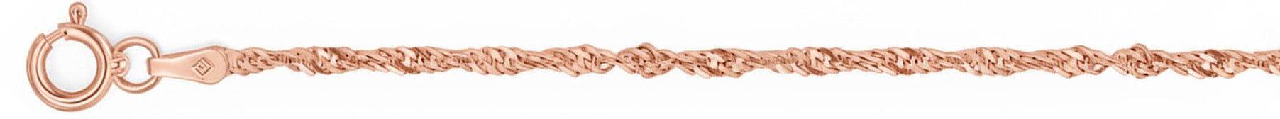 Rose Gold Plated Singapore Chain