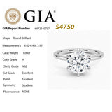 <span style="color:purple">¡ESPECIAL!</span> Diamante natural de talla brillante redonda de 1,00 ct H VS2 con certificación GIA