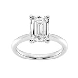 .70ct G SI 14K White Gold Emerald Cut Diamond Solitaire Engagement Ring Size 6.5