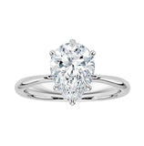 <span style="color:purple">SPECIAL!</span> .71ct G SI 14K White Gold Pear Shape Diamond Solitaire Ladies Ring