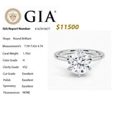 1.70CT H VS2 GIA CERTIFIED Round Brilliant Cut Natural Diamond