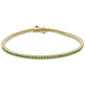 <span style="color:purple">SPECIAL!</span> 1.80ct 14K Yellow Gold Natural Emerald Tennis Bracelet 7"