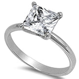 <span>¡LIQUIDACIÓN!</span> Anillo de compromiso de moda con corte princesa de 3 quilates de plata de ley .925