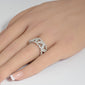<span style="color:purple">SPECIAL!</span>1.01ct 14k White Gold Infinity Hearts Diamond Band Size 6.5