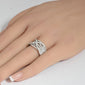 <span style="color:purple">SPECIAL!</span> 1.02ct 14k White Gold Diamond Statement Band Ring Size 6.5