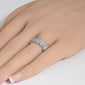 <span style="color:purple">SPECIAL!</span>  1.00ct 14k White Gold Diamond Anniversary Fashion Band Ring Size 6.5