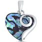 <span>CLOSEOUT!</span> Abalone Heart .925 Sterling Silver Pendant