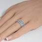 <span style="color:purple">SPECIAL!</span> .95ct G SI 14K White Gold Round & Baguette Diamond Ring