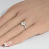 .85ct G SI 14K White Gold Round Diamond Engagement Ring Size 6.5