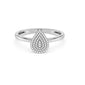 .18ct G SI 14K White Gold Diamond Wrap Arround Band Ring Size 6.5