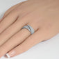 <span style="color:purple">SPECIAL!</span> .62ct G SI 14K White Gold Diamond Wrap Arround Band Ring Size 6.5