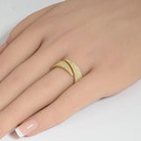 <span style="color:purple">SPECIAL!</span> .62ct G SI 14K Yellow Gold Diamond Wrap Arround Band Ring Size 6.5