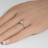 .50ct G SI 14K White Gold Round Diamond Solitaire Engagement Ring Size 6.5
