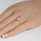 <span style="color:purple">SPECIAL!</span> .50ct G SI 14K Yellow Gold Round Diamond Solitaire Ring Size 6.5