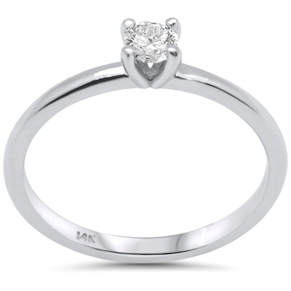 .50ct G SI 14K White Gold Round Diamond Solitaire Ring Size 6.5