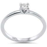 .50ct G SI 14K White Gold Round Diamond Solitaire Ring Size 6.5