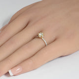 .67ct G SI 14K Yellow Gold Diamond Round Solitaire Engagement Ring Size 6.5