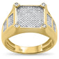 <span style="color:purple">SPECIAL!</span> .33ct 14k Yellow Gold Men's Diamond Micro Pave Band Ring Size 10