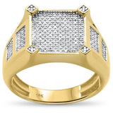 .33ct 14k Yellow Gold Men's Diamond Micro Pave Band Ring Size 10