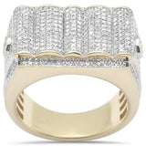 <span style="color:purple">SPECIAL!</span>1.03ct G SI 14K Yellow Gold Round & Baguette Diamond Men's Ring Band