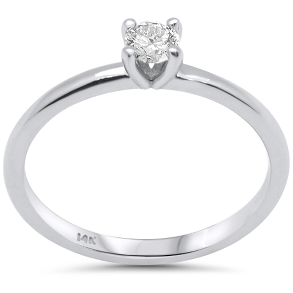 <span style="color:purple">SPECIAL!</span> .37ct G SI 14K White Gold Round Diamond Solitaire Ring Size 6.5