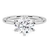 1.01ct H-SI1 GIA CERTIFIED 14K White Gold Round Diamond Eagle Claw Prongs Solitaire Ring Size 7