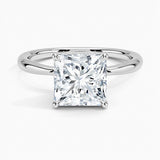 <span style="color:purple">SPECIAL!</span> 1.01ct G SI 14K White Gold Princess Cut Diamond Solitaire Ring Size 6.5