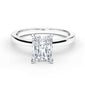 <span style="color:purple">SPECIAL!</span> .70ct G SI 14K White Gold Radiant Cut Diamond Solitaire Ring Band  Size 6.5