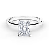 <span style="color:purple">SPECIAL!</span> 1.01ct I-SI1 GIA CERTIFIED 14K White Gold Radiant Cut Diamond Solitaire Ring Band Size 7