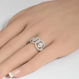 .97ct G SI 14K White Gold Diamond Dome Band Ring Size 6.5
