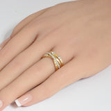 .49ct G SI 14K Yellow Gold Diamond Wrap Around Band Ring Size 6.5