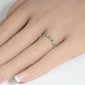 .52ct G SI 14K Yellow Gold Diamond &Emerald Gemstones Band Ring Size 6.5
