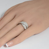 .60ct G SI 14K White Gold Diamond Wrap Around Band Ring Size 6.5