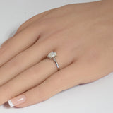 <span style="color:purple">SPECIAL!</span> .71ct G SI 14K White Gold Pear Shape Diamond Solitaire Ladies Ring