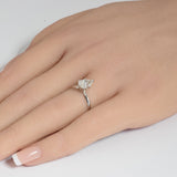 <span style="color:purple">SPECIAL!</span> 1.02ct G SI 14K White Gold Pear Shape Diamond Solitaire Ladies Ring
